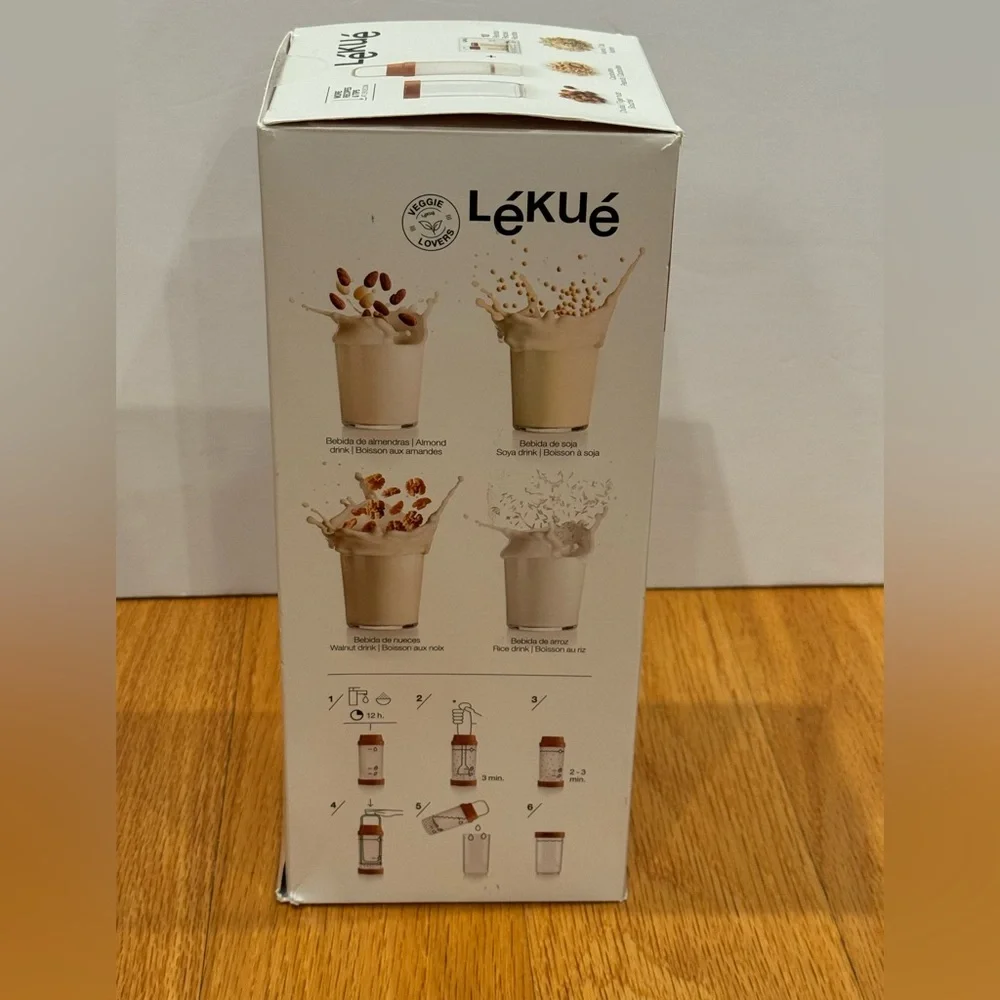Lekue Nut & Grain Milk Maker 1 QT with Tan Lid. New in box - Picture 5 of 6